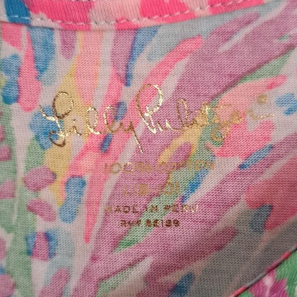 Lilly Pulitzer Girls Via Caftan Dress in Fan Sea Pants Size Large